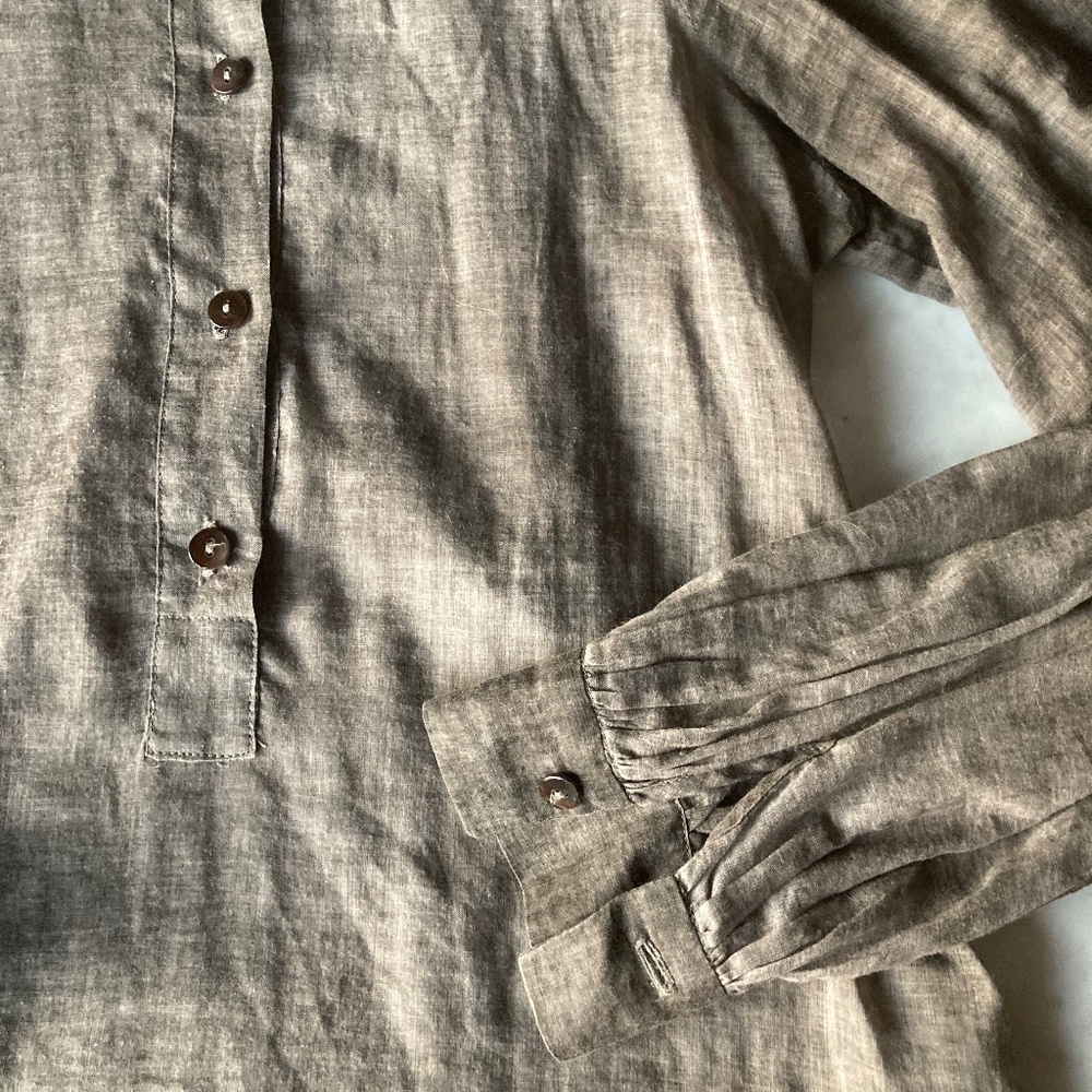 Erica Tanov Sheer Cotton Blouse